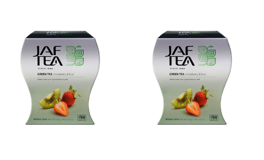 Jaf Tea Чай листовой Клубника и киви, зеленый, 100 гр, 2 уп #1