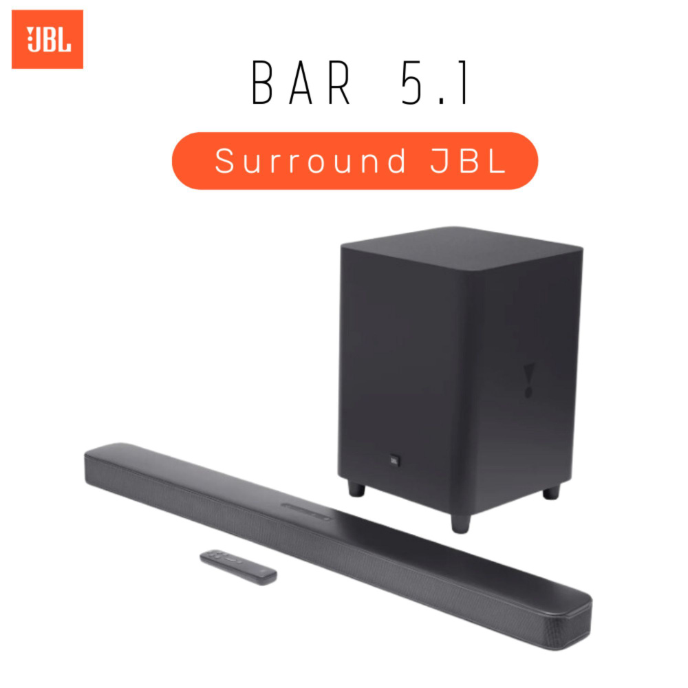 Саундбар JBL Bar 5.1 Surround звуковая панель 4K Ultra HD, черный. Товар уцененный  #1