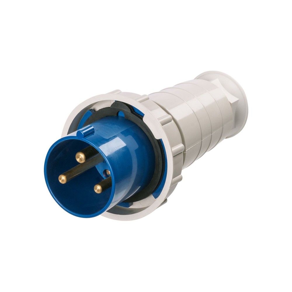 Вилка электрическая, Вилка 033 2Р+РЕ 63А 220В IP54, TDM SQ0601-0010 (2 ...