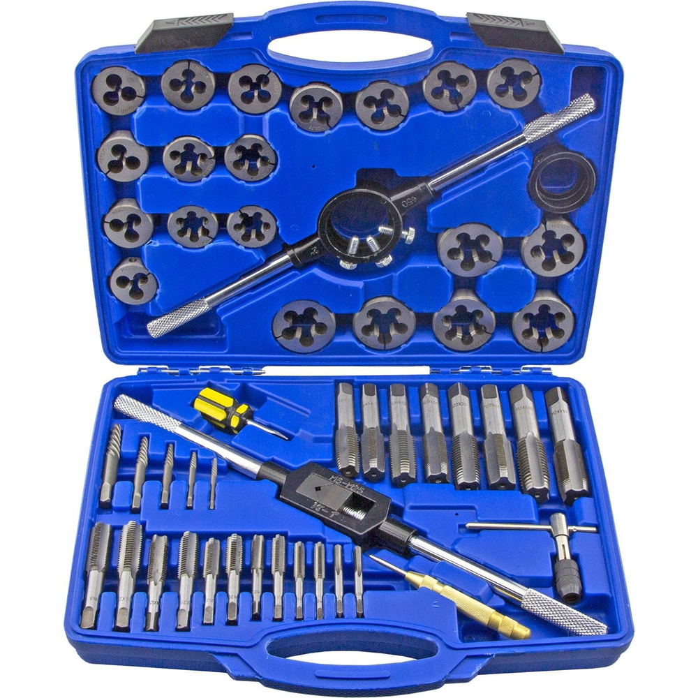 Набор метчиков и плашек метрический 51 предмет, Vertul VR50547 - купить ...