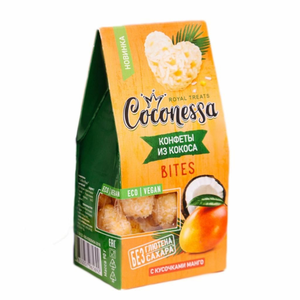 Конфеты из кокоса с манго Coconessa 90 г - купить с доставкой по ...