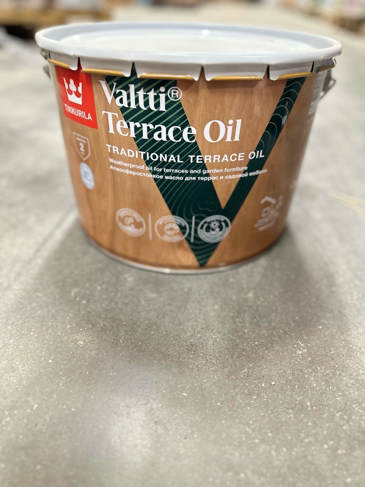 Tikkivala Valtti Terrace Oil (9 л), Масло для террас и садовой мебели колерованное (5074 Медведь / Karhu), #1