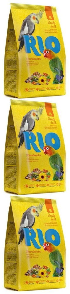 RIO Корм для средних попугаев. Основной рацион, 500 г х 3 штуки  #1