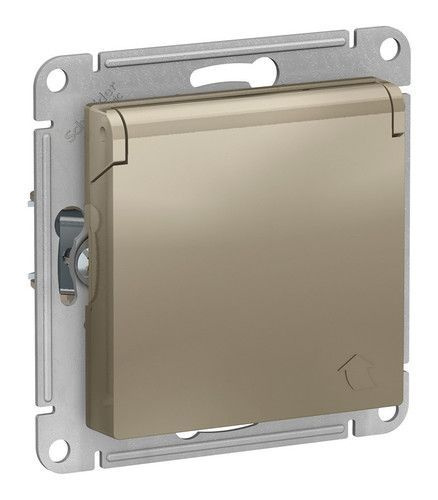 Розетка Schneider Electric ATLASDESIGN, скрытый монтаж, с заземлением ...