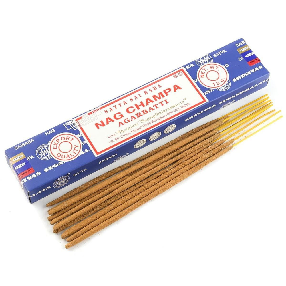 Ароматические палочки Satya Nag Champa / Благовония Сатья Наг Чампа, 12 штук  #1