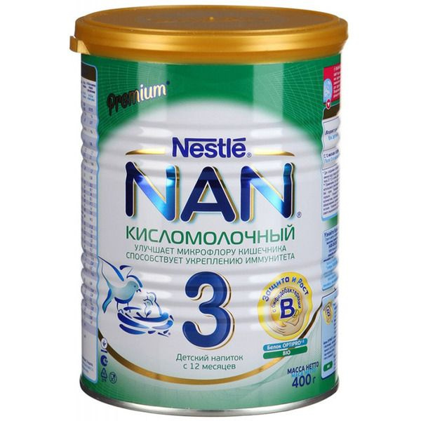 Напиток кисломолочн Nestle НАН 3 Премиум для детей с 12 мес сух бифидобакт липид 400 г  #1