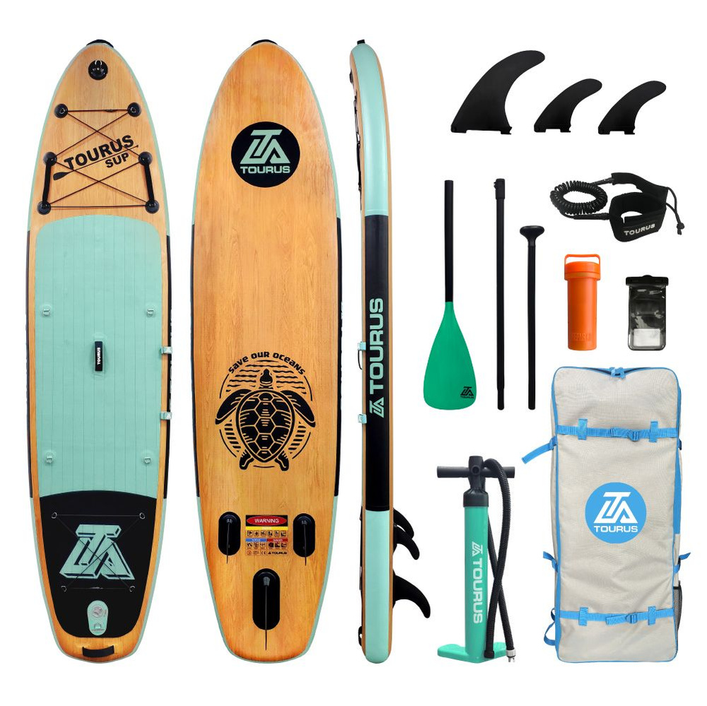 Надувная серфинг доска SUP board TOURUS TS-WG01 2023 (335х84х15 см) с  аксессуарами