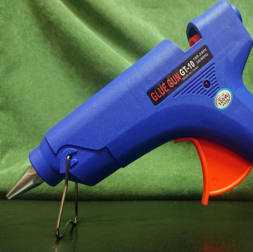 Клеевой пистолет для рукоделия с индикатором и подставкой для стержней ...