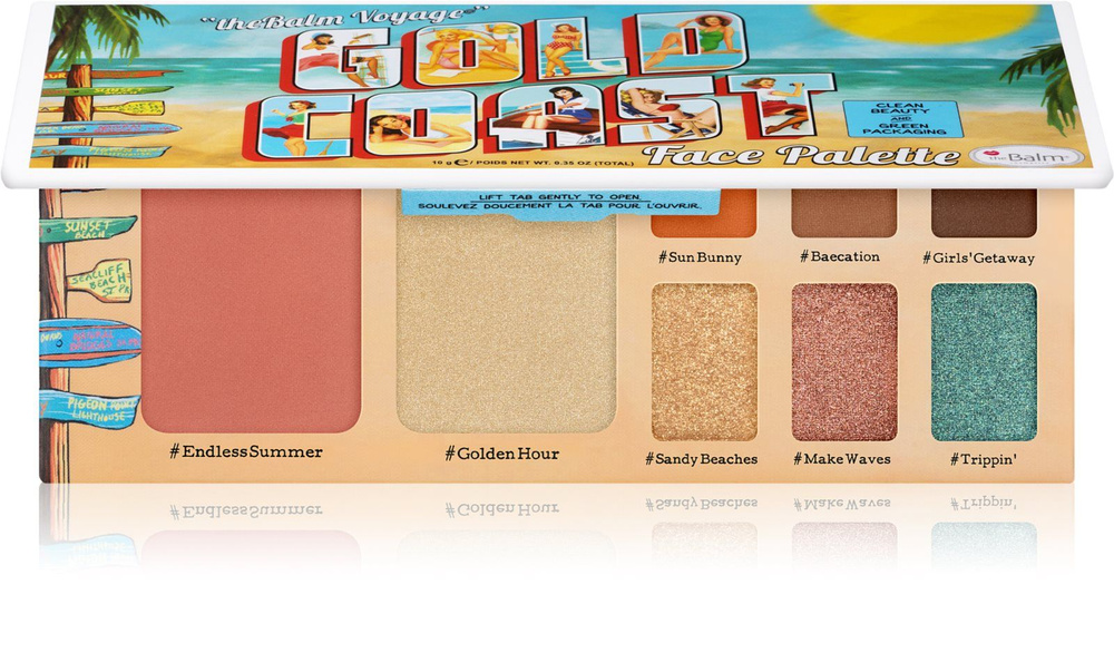 theBalm Voyage Gold Coast Face Palette - палетка для лица / 10 g #1