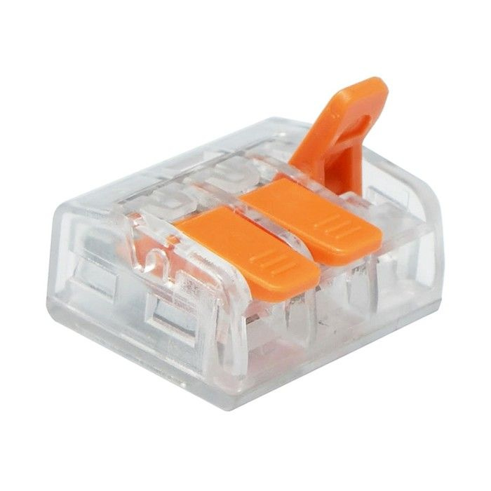 Соединительная клемма WAGO (СМК 221-413) 3-х проводная, прозрачная ...