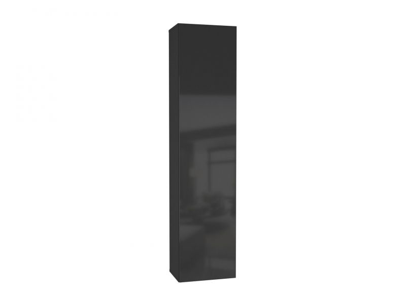 НК мебель Шкаф навесной, Шкаф навесной POINT ТИП-40 Чёрный, 40х29х170 см  #1