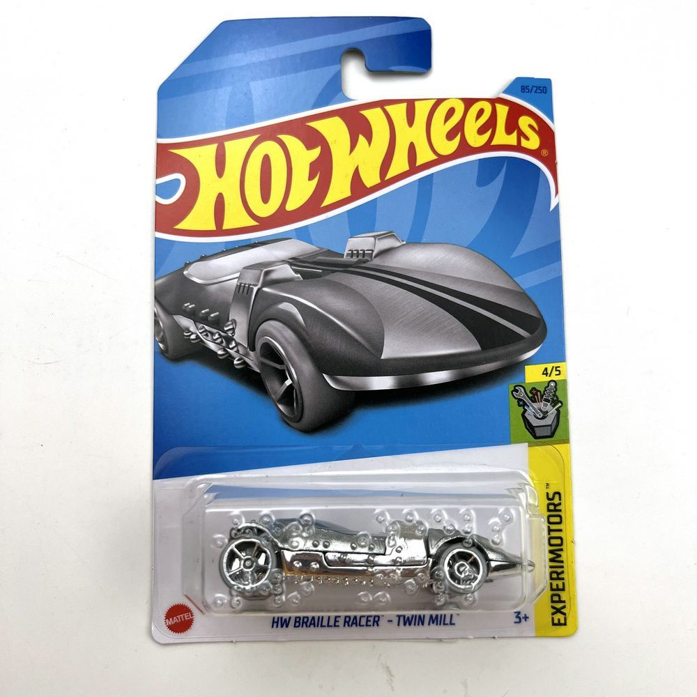 Машинка Hot Wheels коллекционная (оригинал) 2023 HW BRAILLE RACER-TWIN MILL  - купить с доставкой по выгодным ценам в интернет-магазине OZON (1036210236)