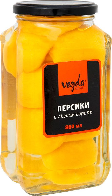 Персики Vegda Product в лёгком сиропе, 880г #1