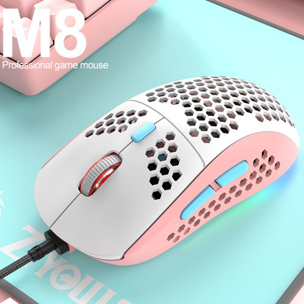 Игровая мышь компьютерная Wolf M8 с RGB подсветкой, Мышка проводная для  компьютера, ноутбука, Gaming/game mouse, игровые мышки, геймерская,  оптическая