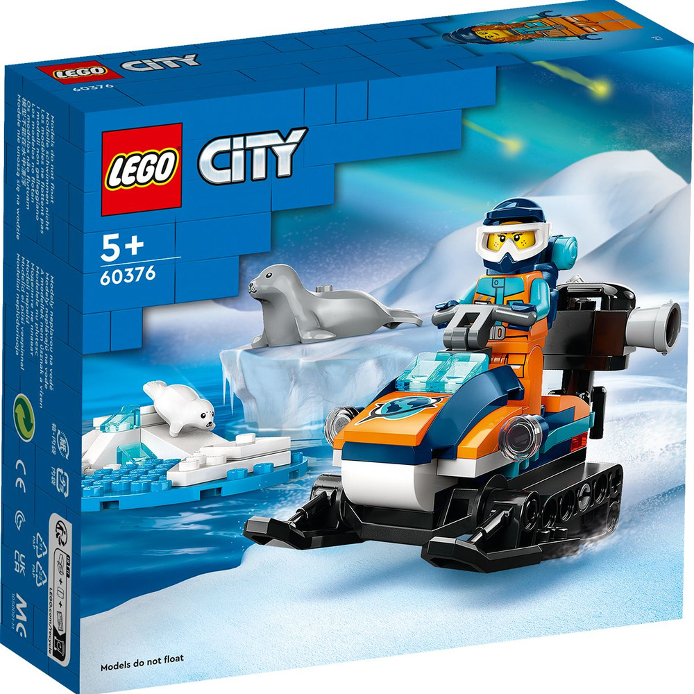 Конструктор LEGO City 60376 Арктический снегоход - купить с доставкой по  выгодным ценам в интернет-магазине OZON (1034651571)