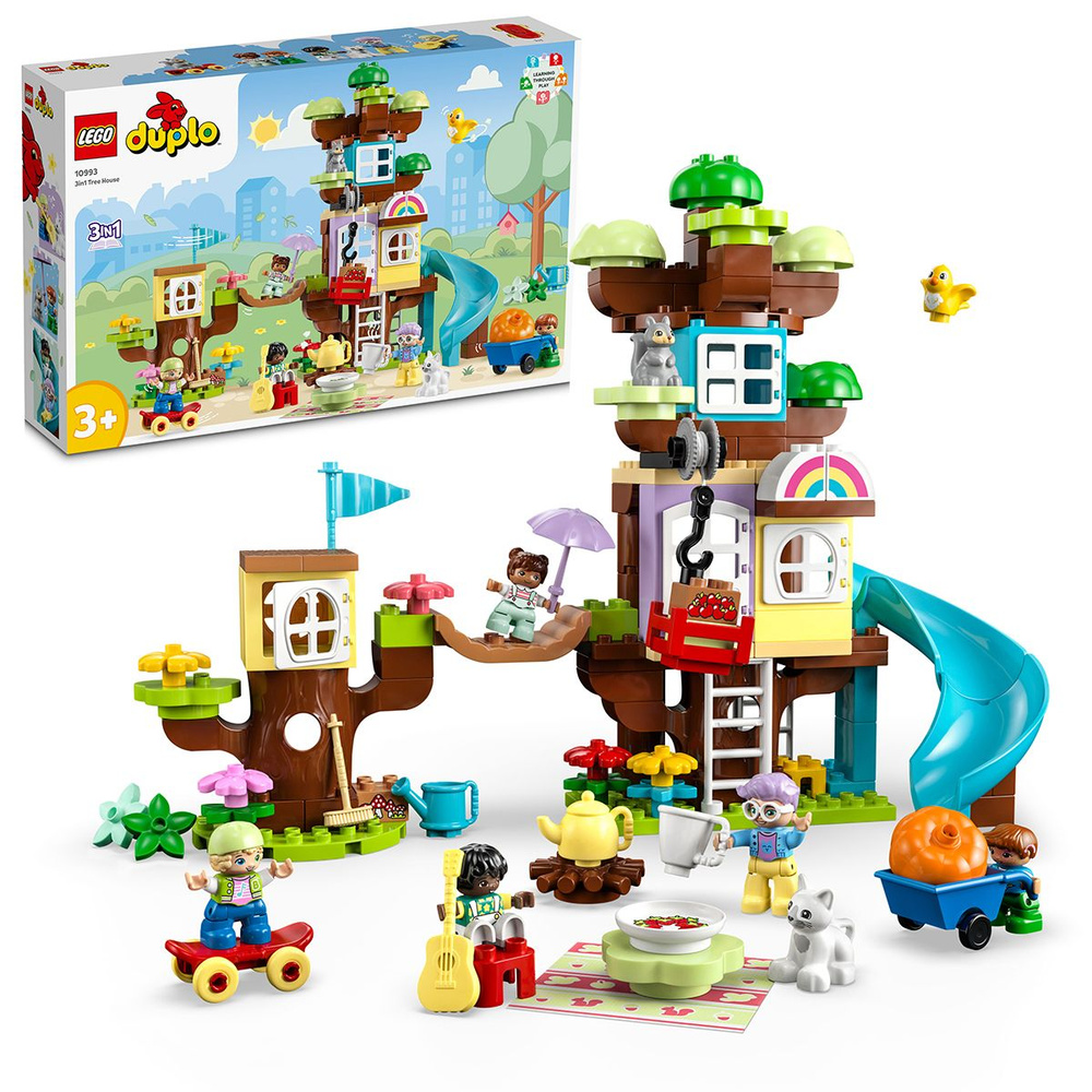 Конструктор LEGO Duplo 10993 Домик на дереве 3 в 1 - купить с доставкой по  выгодным ценам в интернет-магазине OZON (1034658326)