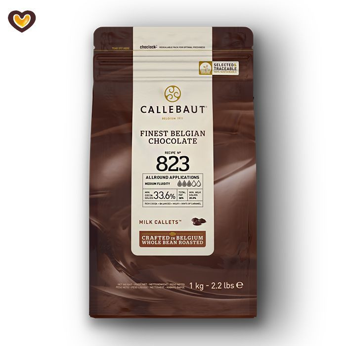 Callebaut 823 -1кг- бельгийский молочный шоколад в каллетах импортная упаковка #1