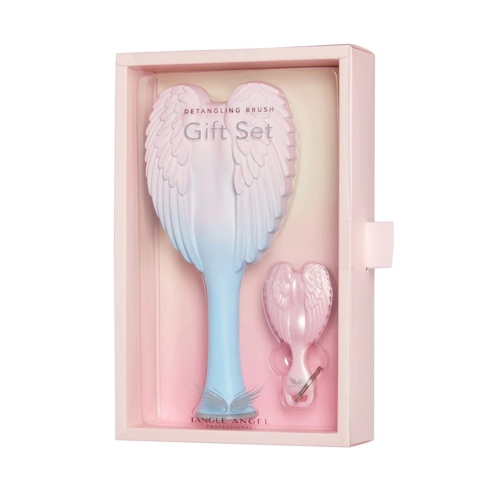 Подарочный набор расчесок для волос TANGLE ANGEL Gift Set - Gift Set  Pink/Blue + брелок расческа