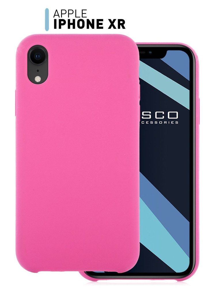 Матовый силиконовый чехол ROSCO для Apple iPhone XR (Эпл Айфон XR) с микрофиброй (мягкой подкладкой внутри #1