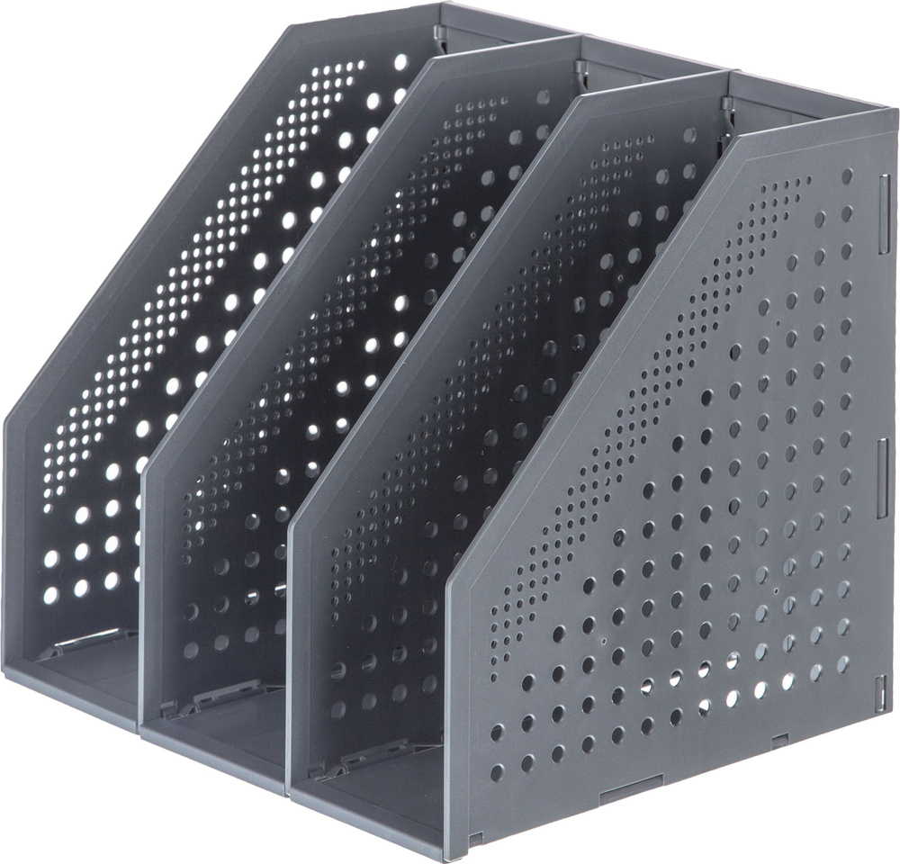 Лоток для бумаг Deli, вертикальный, 3 отделения, 1 штука - купить с ...