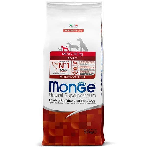Сухой корм Monoprotein Mini для взрослых собак мелких пород, из ягненка