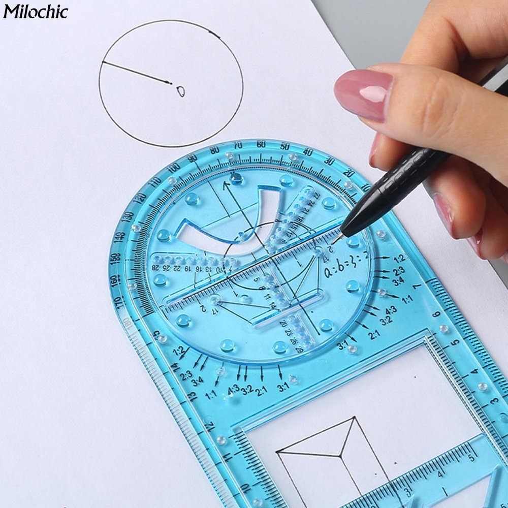 Многофункциональная геометрическая линейка Шаблон геометрического ...