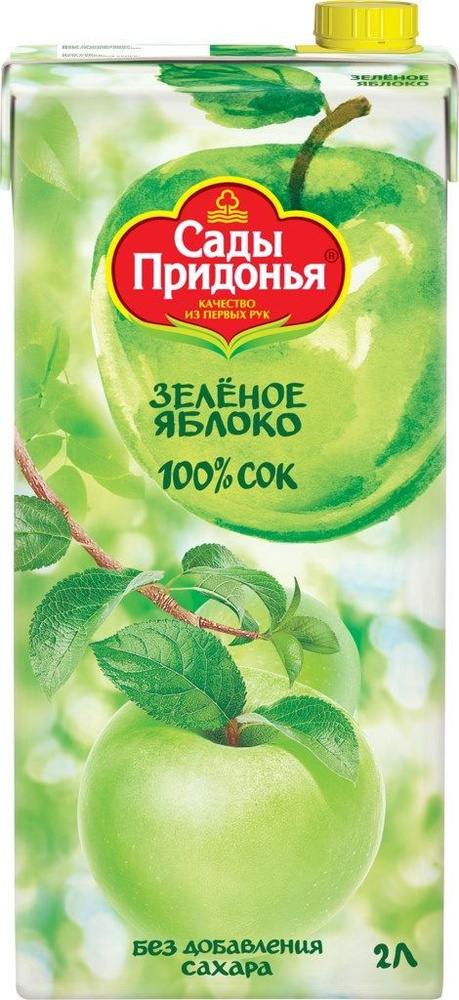 Сок Сады Придонья зеленое яблоко 2 л #1