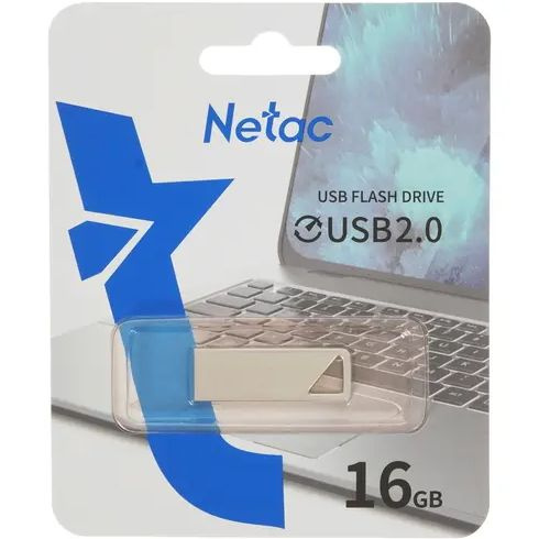 Память USB Flash 16 ГБ Netac U326 (NT03U326N-016G-20PN) - USB 2.0, монолит, металл  #1