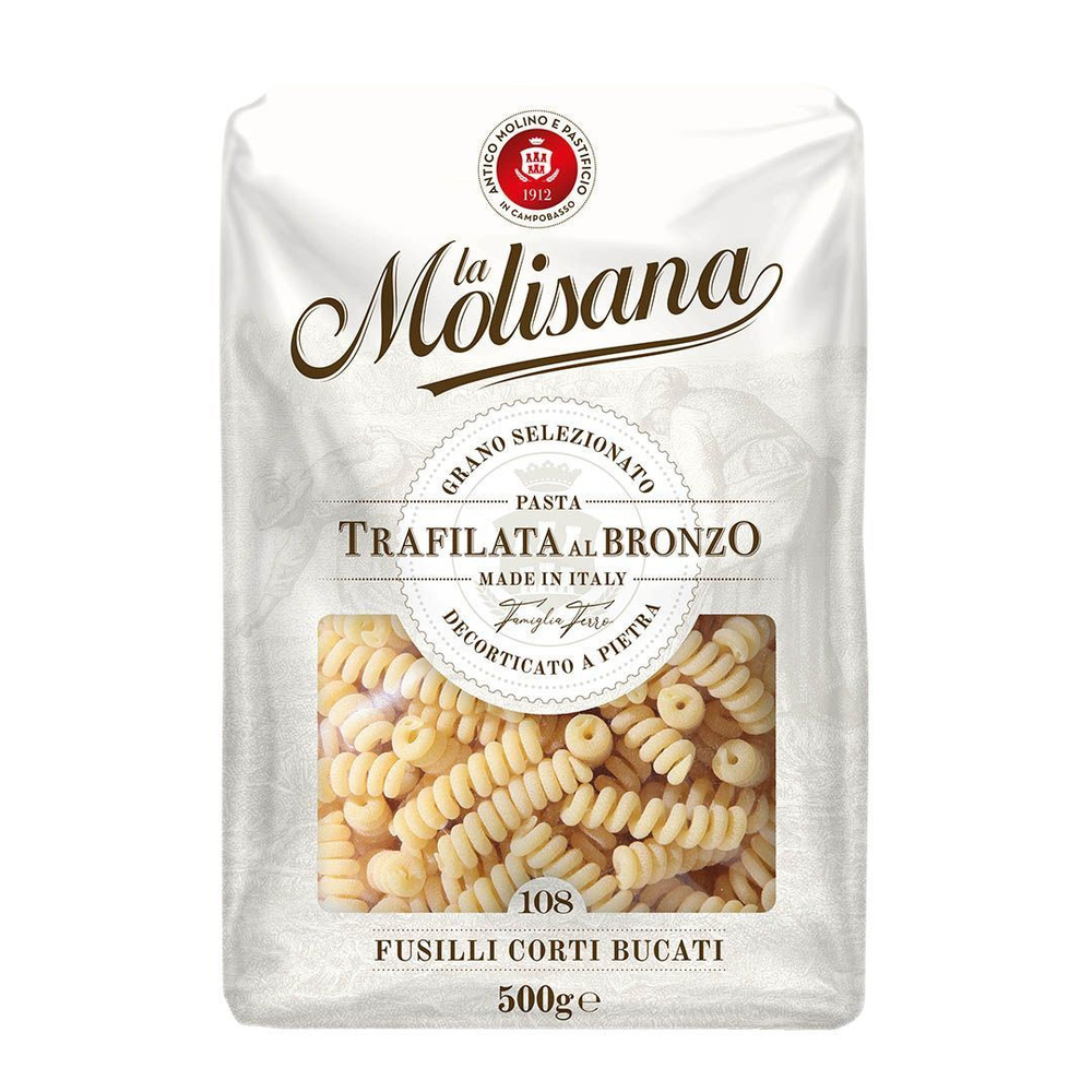 Макароны La Molisana Fusilli Corti Bucati Пружинки №108, 500 г #1