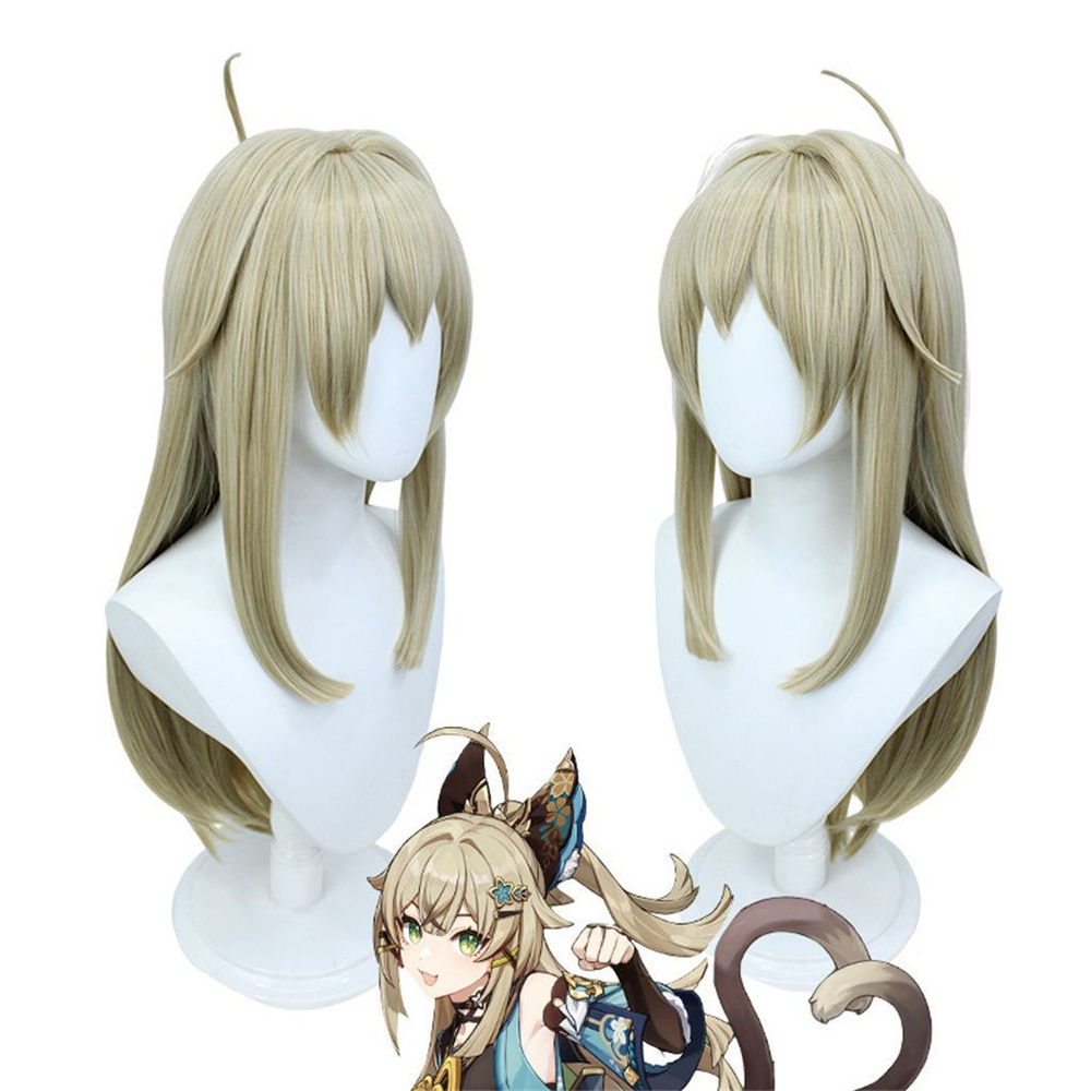 Anime Manga Game Genshin Impact Kirara Halloween Carnival Party Cosplay Wig  мультфильм аниме косплей парик