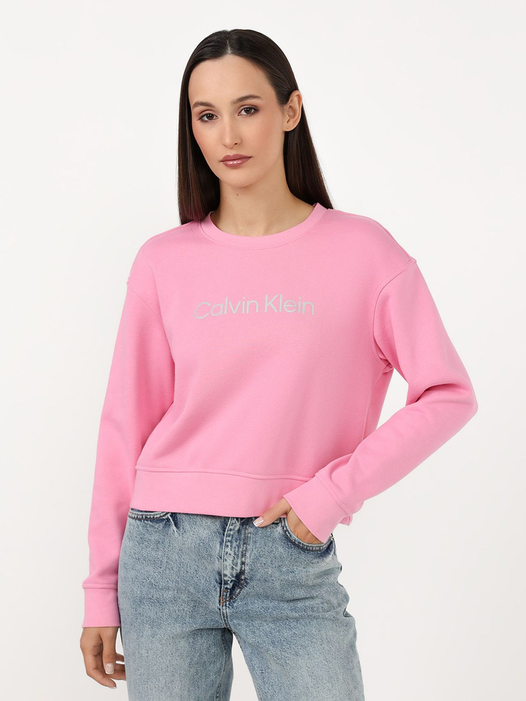 Calvin klein shop women's pink sweatshirt