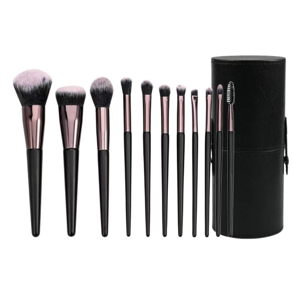 Набор профессиональных кистей для макияжа в тубусе (11 штук) - купить с ...