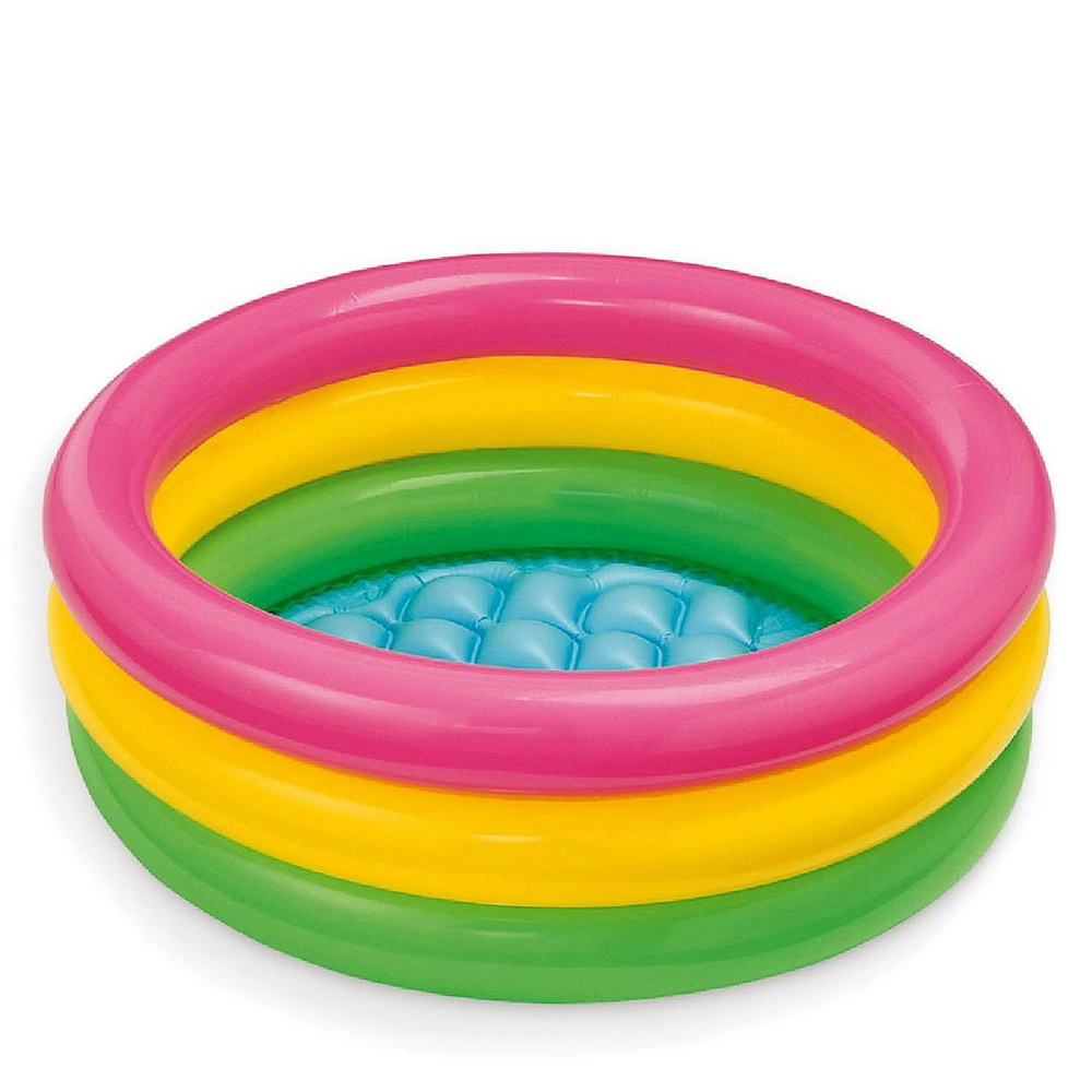 Бассейн надувной детский INTEX "Sunset Glow Baby Pool" 61х22см, (1-3 года)  #1