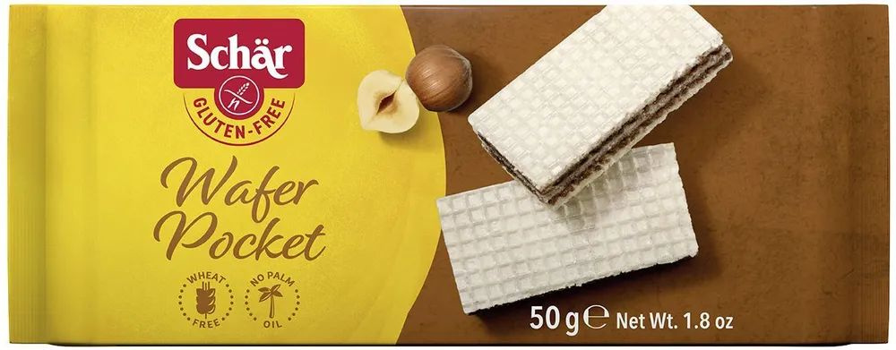 Вафли "Wafer Pocket" 50 г с ореховым кремом Dr. Schar, 1 шт #1