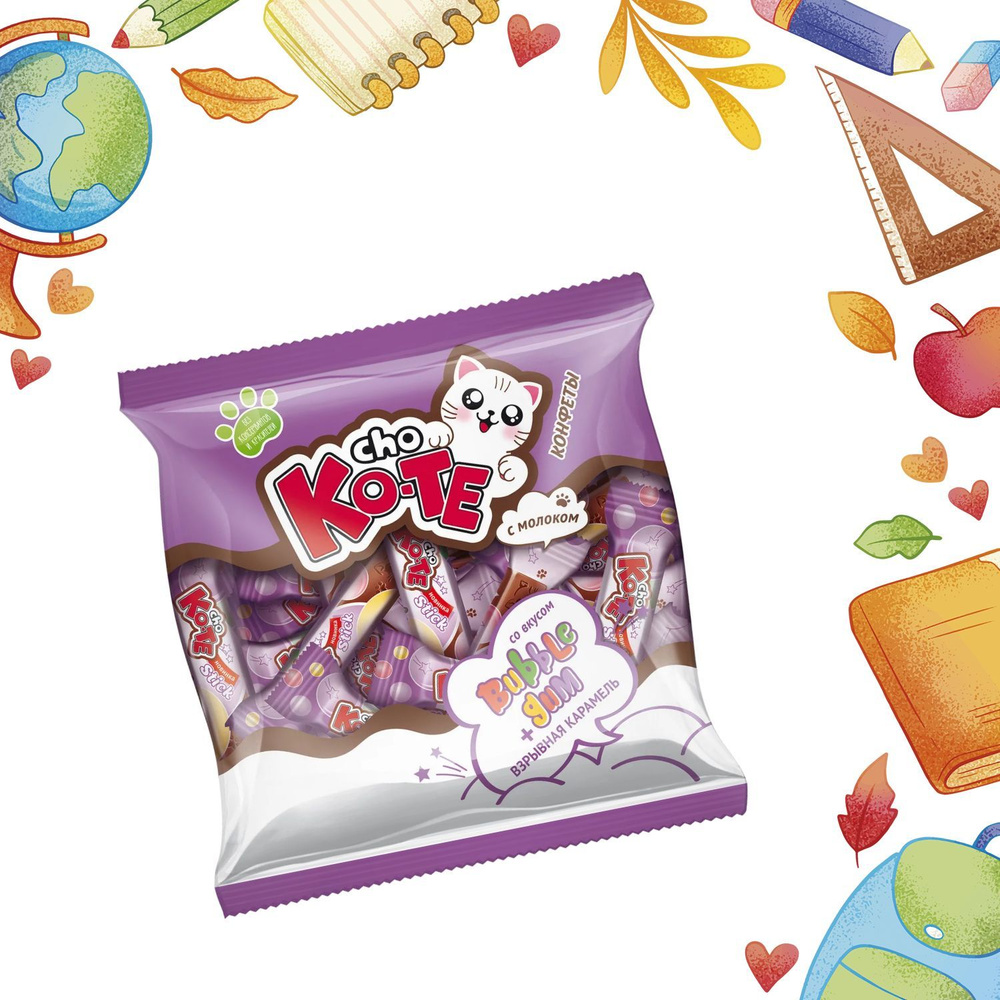Конфеты шоколадные CHO KO-TE СТИК со вкусом BUBBLE GUM и взрывной ...