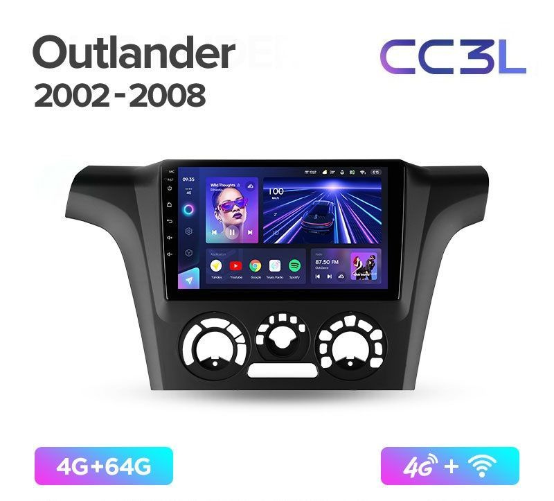 Магнитола TEYES MITSUBISHI OUTLANDER 1 2002-2008 г.(комплектация F1) CC3L 4/64ГБ Android 10, 8-ядерный #1