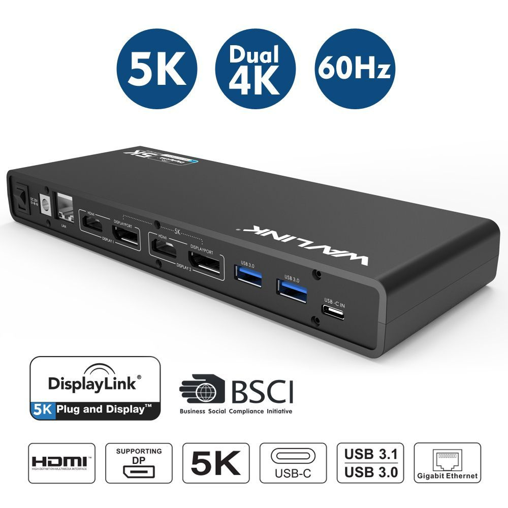 Универсальная док-станция для ноутбука USB C 5K Док-станция с ...