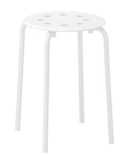 IKEA MARIUS Табурет,белый, 45 см #1