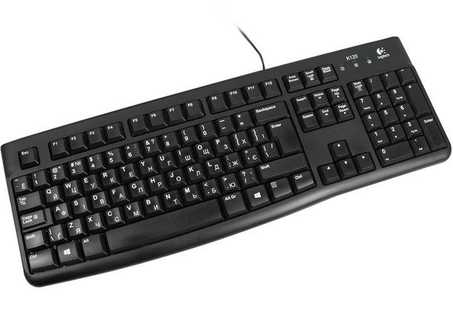 Мембранная клавиатура Logitech Клавиатура Logitech K120, Black, USB ...