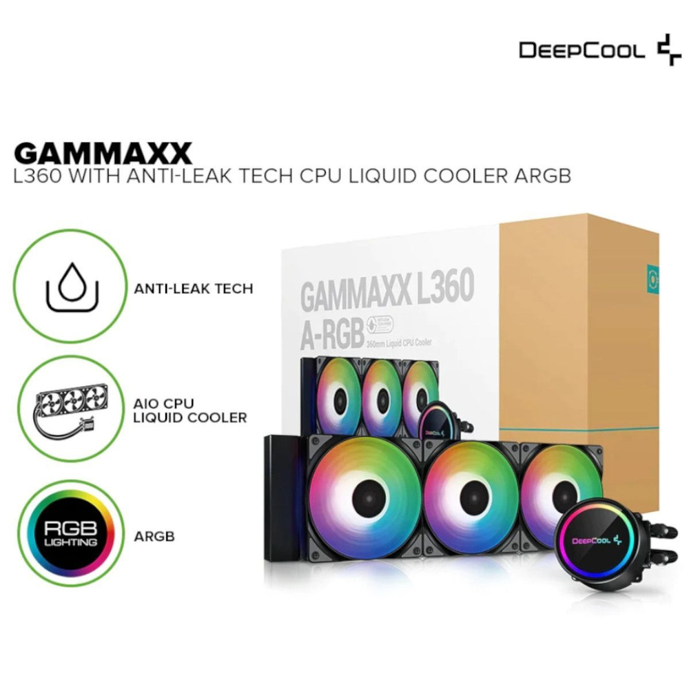 Водяное охлаждение Deepcool Gammaxx L360 A-RGB - купить кулер по ...