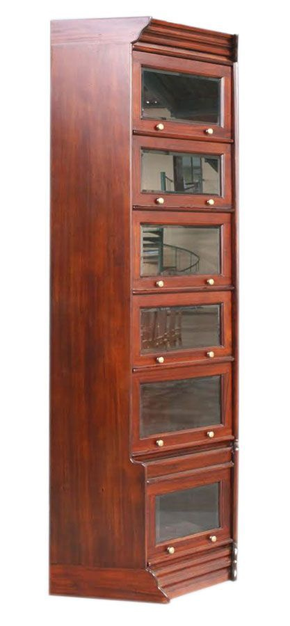 Шкаф книжный Domkorleone угловой высокий из красного дерева (mahogany ...