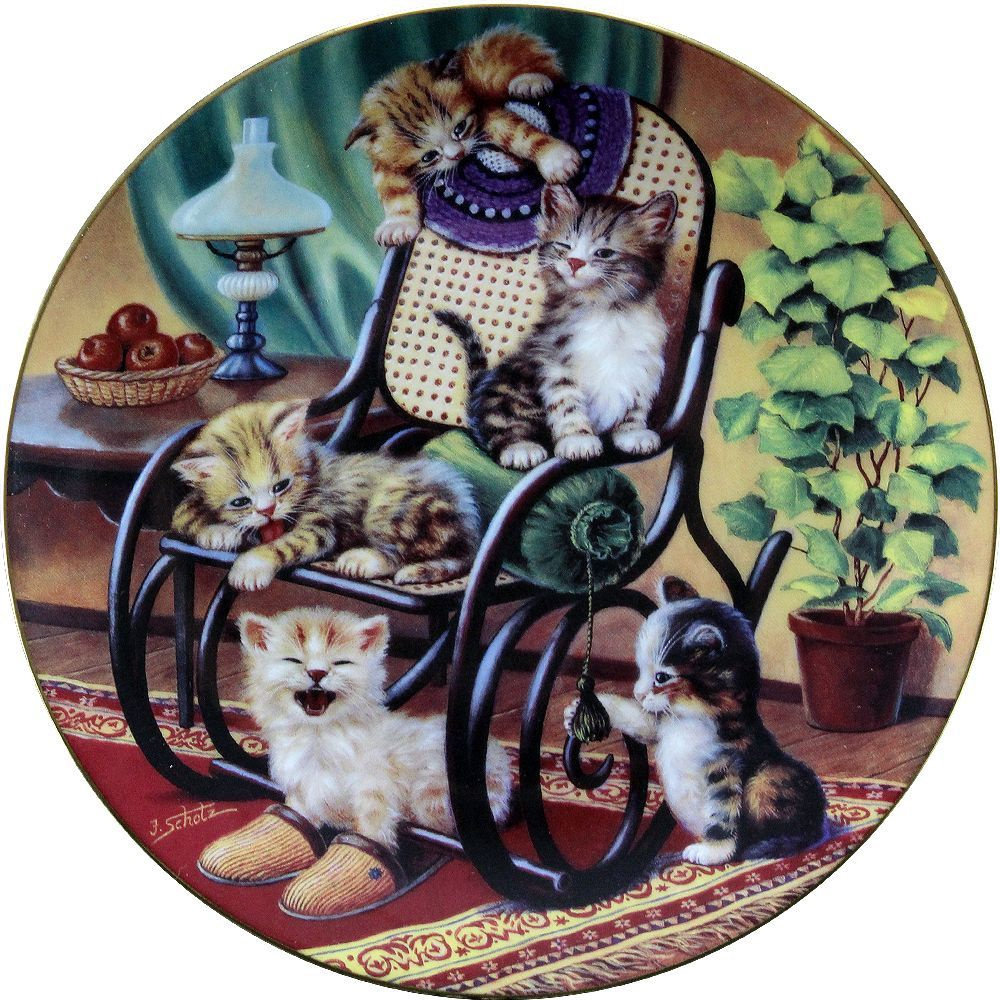 В кресле-качалке, коллекционная декоративная настенная винтажная ...