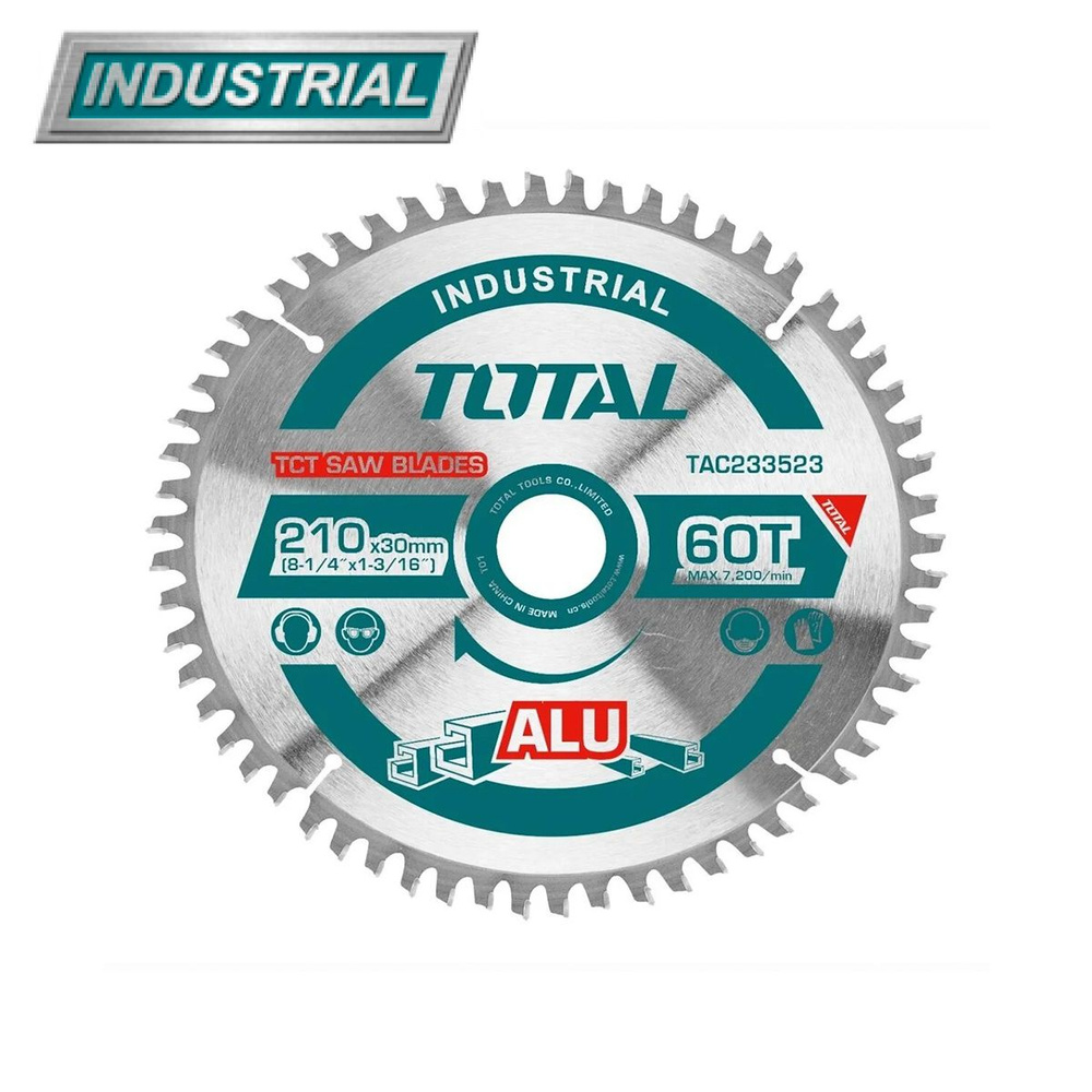 Диск пильный 210x30 мм 60 зубьев TOTAL TAC233523 #1