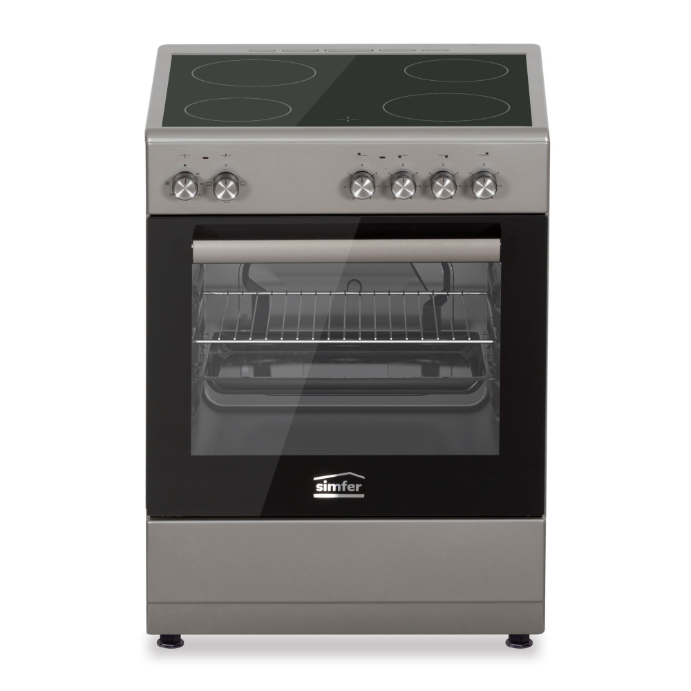 Электрическая плита Simfer f66vm04002, серая, 60x60 см ...