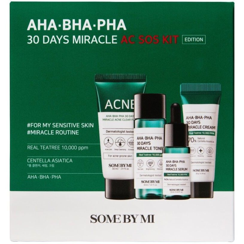 Some By Mi Мининабор кислотных средств для проблемной кожи AC SOS AHA-BHA-PHA 30 Days Miracle AC SOS #1