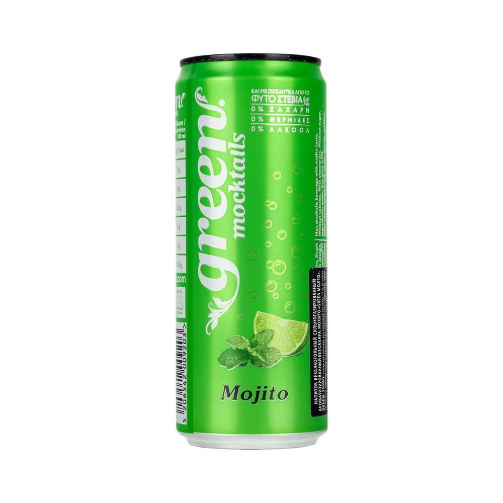 Напиток безалкогольный GREEN COLA сильногазированный без сахара Мохито, 0,33л  #1