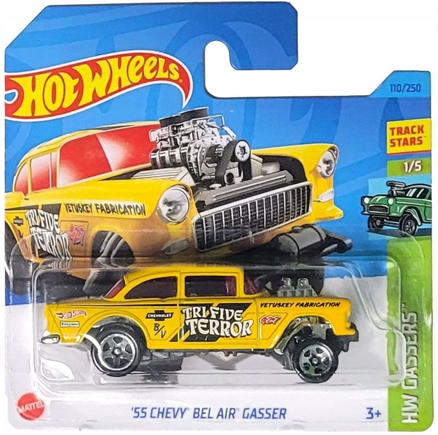 Hot wheels 55 chevy cheap bel air gasser black