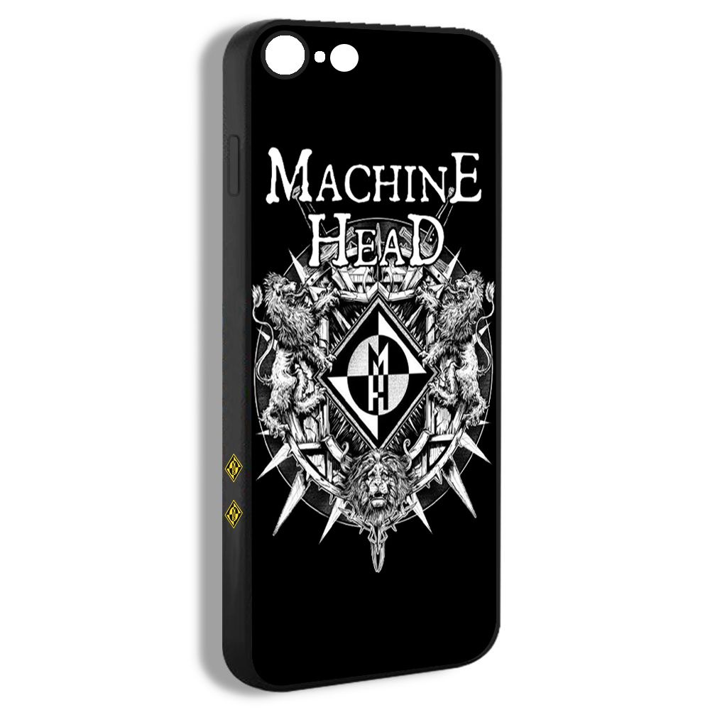 чехол для смартфона Подходит для iPhone 6s Machine head группа логотип  Черно белая картина IQI22 - купить с доставкой по выгодным ценам в  интернет-магазине OZON (1261097176)