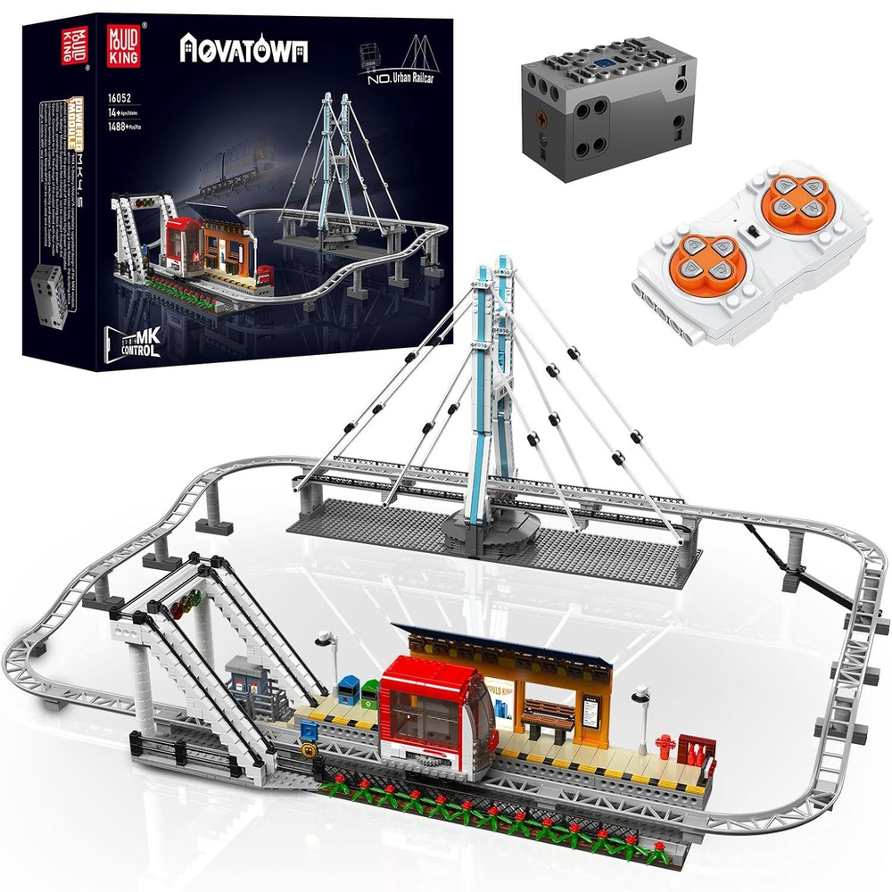 Конструктор Mould King 16052 Железнодорожный мост,1488деталей