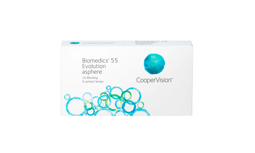 CooperVision Контактные линзы Biomedics 55 Evolution Asphere, 6 шт. 8.6 -4.5 #1